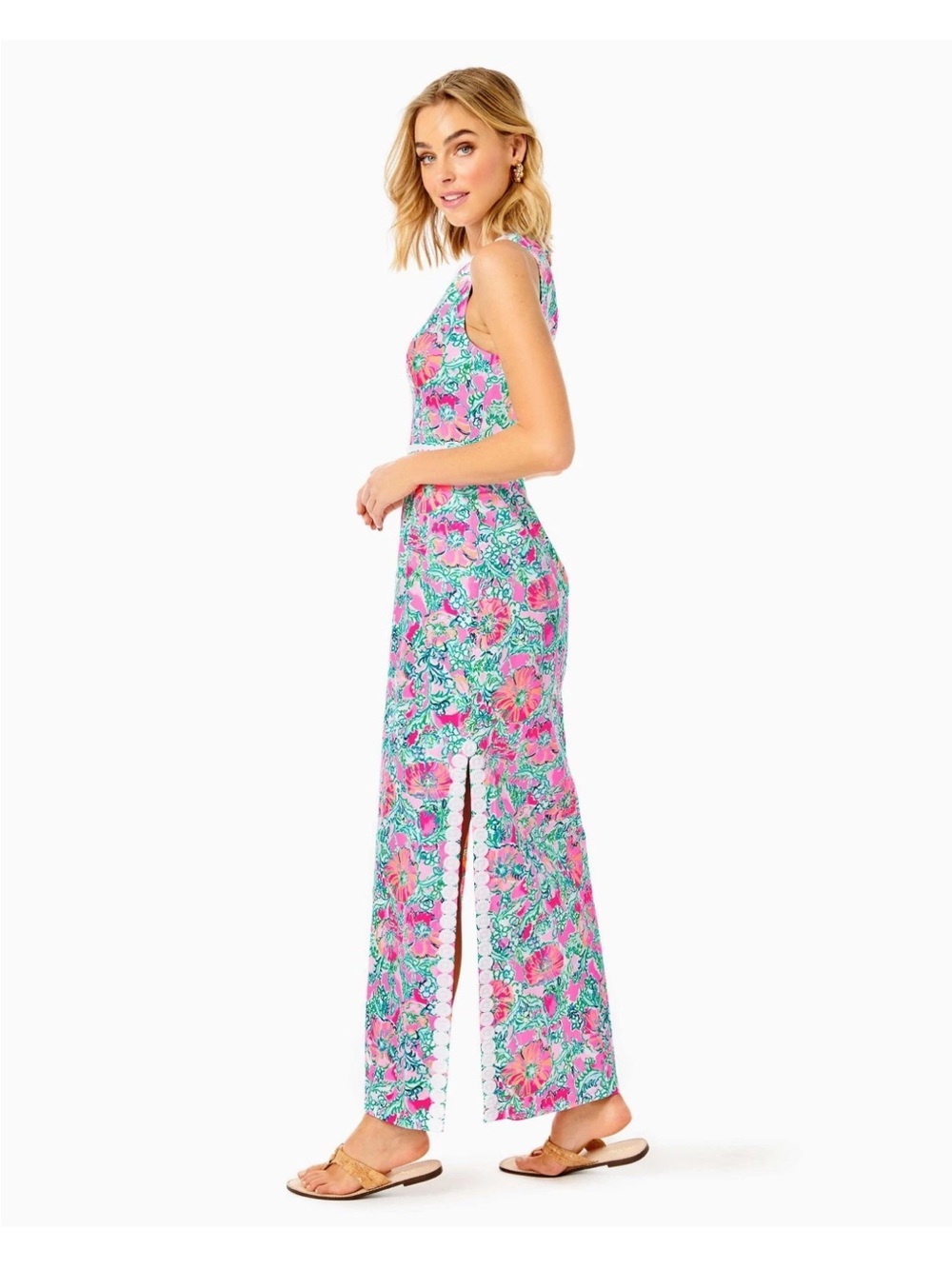 Lilly Pulitzer Ashler Stretch Maxi Shift Dress size 8 - Picture 5 of 11